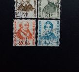 DEUTSCHLAND MI-NR. 222-225 GESTEMPELT(USED) HELFER DER MENSCHHEIT KOLPING HAHNEMANN NIGHTINGALE
