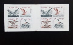 LETTLAND MH 1 POSTFRISCH(MINT) NATURSCHUTZ AN DER OSTSEE VÖGEL 1992 FISCHADLER UFERSCHNEPFE