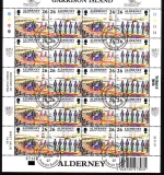 ALDERNEY MI-NR. 108-115 GESTEMPELT(USED) KLEINBOGENSATZ HISTORISCHE ENTWICKLUNG SCHIFFE KUTSCHE