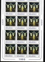 MOLDAWIEN MI-NR. 94-95 POSTFRISCH KLEINBOGENSATZ EUROPA 1993 ZEITGENÖSSISCHE KUNST