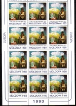 MOLDAWIEN MI-NR. 94-95 POSTFRISCH KLEINBOGENSATZ EUROPA 1993 ZEITGENÖSSISCHE KUNST