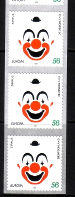 DEUTSCHLAND MI-NR. 2272 POSTFRISCH(MINT) FÜNFERSTREIFEN EUROPA 2002 ZIRKUS SELBSTKLEBEND