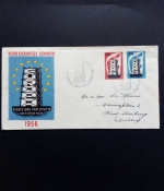 NIEDERLANDE MI-NR. 683-684 FDC EUROPA 1956
