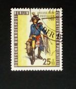 BERLIN MI-NR. 131 GESTEMPELT(USED) TAG DER BRIEFMARKE 1955 PREUSSISCHER FELDPOSTILLION