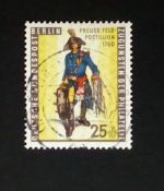 BERLIN MI-NR. 131 GESTEMPELT(USED) TAG DER BRIEFMARKE 1955 PREUSSISCHER FELDPOSTILLION