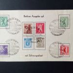 DEUTSCHLAND ALLIIERTE BESETZUNG BERLIN UND BRANDENBURG MI-NR. 1-7 A + 1 B GESTEMPELT(USED) AUF SONDERBELEG 9.02.1946