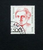 BERLIN MI-NR. 830 GESTEMPELT(USED) BERÜHMTE FRAUEN 1989 ALICE SALOMON FRAUENRECHTLERIN