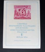 DDR BLOCK 10 POSTFRISCH(MINT) BRIEFMARKENAUSSTELLUNG 1954 MARKE AUF MARKE