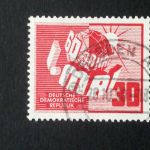DDR MI-NR. 250 GESTEMPELT(USED) 60 JAHRE TAG DER ARBEIT 1950