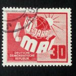 DDR MI-NR. 250 GESTEMPELT(USED) 60 JAHRE TAG DER ARBEIT 1950