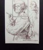 BELGIEN BLOCK 39 GESTEMPELT(USED) POSTPHILA 1969 FEDERZEICHNUNG VON BRUEGHEL