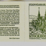 SCHWEDEN MH 116 GESTEMPELT(USED) STOCKHOLMIA ´86 - 350 JAHRE SCHWEDISCHE POST