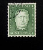 DEUTSCHLAND MI-NR. 201 GESTEMPELT(USED) WOHLFAHRT 1954 LORENZ WERTHMANN GRÜNDER DER CARITAS THEOLOGE