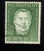 DEUTSCHLAND MI-NR. 201 GESTEMPELT(USED) WOHLFAHRT 1954 LORENZ WERTHMANN GRÜNDER DER CARITAS THEOLOGE
