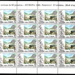ANDORRA SPANISCH MI-NR. 165-166 POSTFRISCH(MINT) KLEINBOGENSATZ EUROPA 1983 GROSSE WERKE WASSERMÜHLE KIRCHE