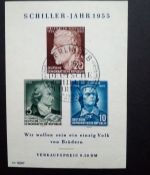 DDR BLOCK 12 GESTEMPELT(USED) SCHILLER JAHR 1955 STEMPEL BERLIN
