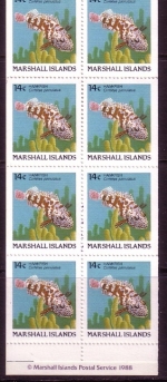 MARSHALL-INSELN MH MIT 10 x MI-NR. 152 D POSTFRISCH(MINT) FISCHE