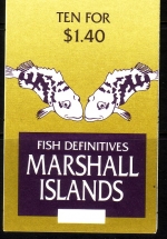 MARSHALL-INSELN MH MIT 10 x MI-NR. 152 D POSTFRISCH(MINT) FISCHE