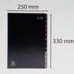PULTORDNER ORDNUNGSMAPPE DIN A4 SCHWARZ MIT 12 FÄCHERN UND NUMERISCHES REGISTER