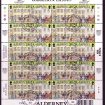 ALDERNEY MI-NR. 121-128 GESTEMPELT(USED) KLEINBOGENSATZ PFERD KUTSCHE FEUERWEHR KIRCHE SCHIFF