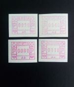 SCHWEIZ ATM 1 POSTFRISCH(MINT) A 1 bis A 4 1976