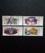 DEUTSCHLAND MI-NR. 1411-1414 GESTEMPELT(USED) JUGEND 1989 ZIRKUS PFERD CLOWN EFEFANT