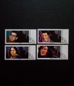 DEUTSCHLAND MI-NR. 1360-1363 GESTEMPELT(USED) JUGEND 1988 MUSIK JOHN LENNON ELVIS PRESLEY BUDDY HOLLY