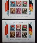 DDR BLOCK 8-9 A + B POSTFRISCH(MINT) KARL-MARX-JAHR 1953