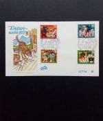 DEUTSCHLAND MI-NR. 408-411 FDC(FIDACOS) WOHLFAHRT 1963 GRIMMS MÄRCHEN V DER WOLF UND DIE 7 GEISSLEIN