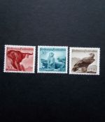 LIECHTENSTEIN MI-NR. 253-255 POSTFRISCH(MINT) JAGD(II) 1947 GÄMSE ADLER MURMELTIER