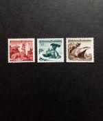 LIECHTENSTEIN MI-NR. 285-287 POSTFRISCH(MINT) JAGD(III) 1950 REHBOCK DACHS BIRKHUHN