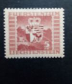 LIECHTENSTEIN MI-NR. 252 POSTFRISCH(MINT) LANDESWAPPEN 1947 SCHLOSS VADUZ