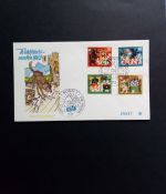 DEUTSCHLAND MI-NR. 408-411 FDC(FIDACOS) WOHLFAHRT 1963 GRIMMS MÄRCHEN V DER WOLF UND DIE 7 GEISSLEIN