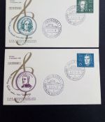 DEUTSCHLAND MI-NR. 315-319 FDC EINWEIHUNG DER BEETHOVENHALLE 1959 HÄNDEL HAYDN