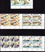 ALDERNEY MI-NR. 49-53 POSTFRISCH 4er BLOCK LEUCHTFEUER LEUCHTTURM 1991
