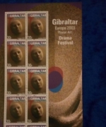 GIBRALTAR MI-NR. 1032-1035 GESTEMPELT(USED) KLEINBOGENSATZ EUROPA 2003 PLAKATKUNST