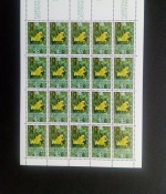 LIECHTENSTEIN MI-NR. 967-970 POSTFRISCH KLEINBOGENSATZ WWF 1989 FLUSSREGENPFEIFFER FROSCH LIBELLE ILTIS