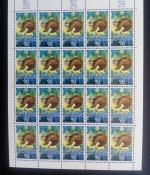 LIECHTENSTEIN MI-NR. 967-970 POSTFRISCH KLEINBOGENSATZ WWF 1989 FLUSSREGENPFEIFFER FROSCH LIBELLE ILTIS