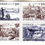 SCHWEDEN MH 101 POSTFRISCH(MINT) STÄDTEANSICHTEN 1984 KUTSCHEN PFERDE SCHIFFE