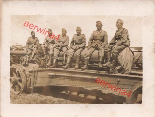 Deutsche Soldaten auf franz. Canon de 155mm Salonique Frankreich