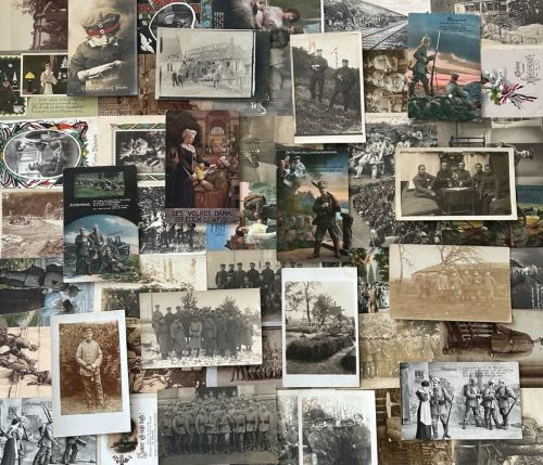 Lot / Konvolut 50 AK Militär Fotos Feldpostkarten Patrioitika 1. WK