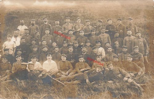 Fotokarte 1.WK deutsche Soldaten in Gefangenschaft Uniform PG