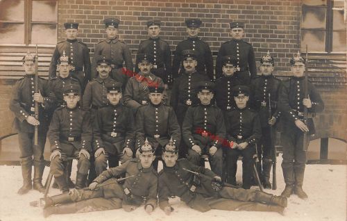 Fotokarte 1.WK deutsche Soldaten Inf.Regt.165 Pickelhaube Preussen Naumburg