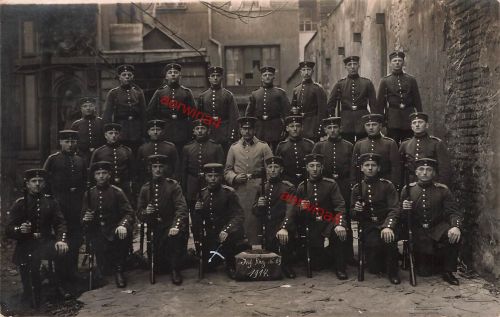 Fotokarte 1.WK Gruppenfoto 7. Infanterie-Regiment Nr. 69 Trier deutsche Soldaten