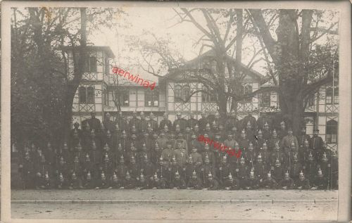Foto-AK 1.WK deutsche Soldaten Württemberg Pickelhaube Ravensburg