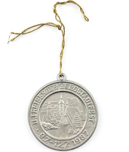 DDR Medaille Plakette IV. Freiberger Bergstadtfest 1987