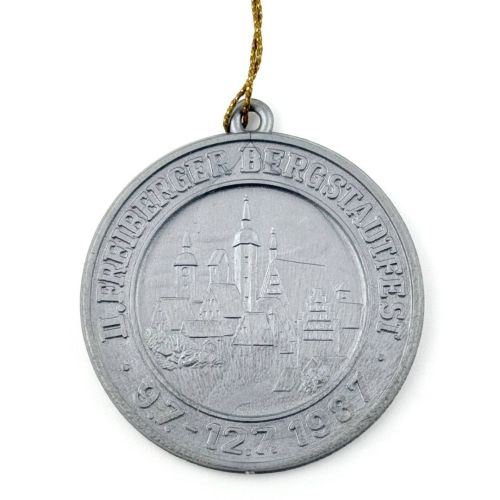 DDR Medaille Plakette IV. Freiberger Bergstadtfest 1987