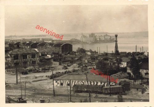 Blick auf den zerstörten Hafen in Odessa Ukraine Ostfront