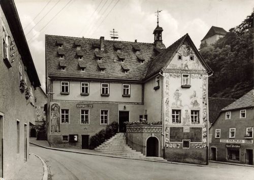 AK DDR Ziegenrück Saale Rathaus Gaststätte Ratskeller Thüringen Postkarte