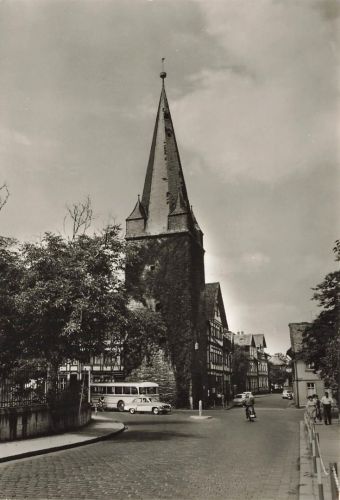 AK DDR Wernigerode Westerntor Bus Oldtimer Sachsen-Anhalt Postkarte